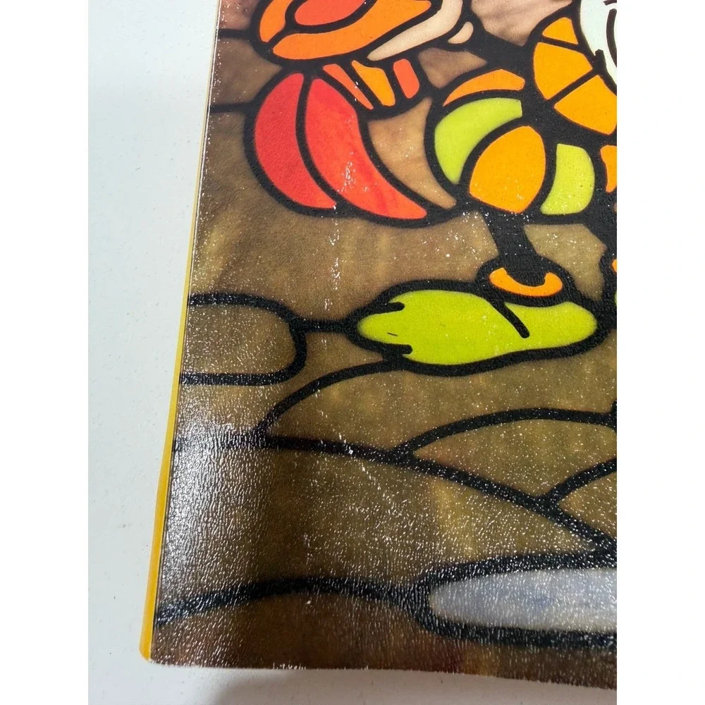 6 Disney Stained Glass School 2 Pocket + 1 Folder Peechee Binder 80s 90s Vintage